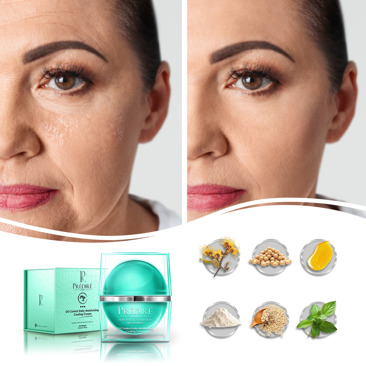 Oil Control Serum sa Efektom Hlađenja - Kontrola Sebuma i Hidratacija (Vitamini E & A), 40ml